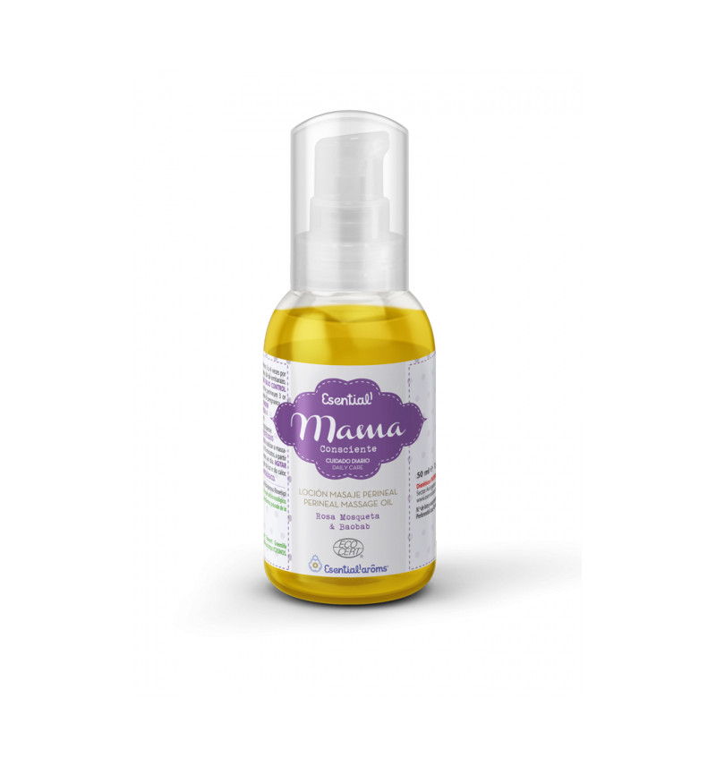 Óleo de cuidado perineal - Esential'mama. Ingredientes 100% naturais, vegan, facilita a elasticidade do períneo. Imagem 2
